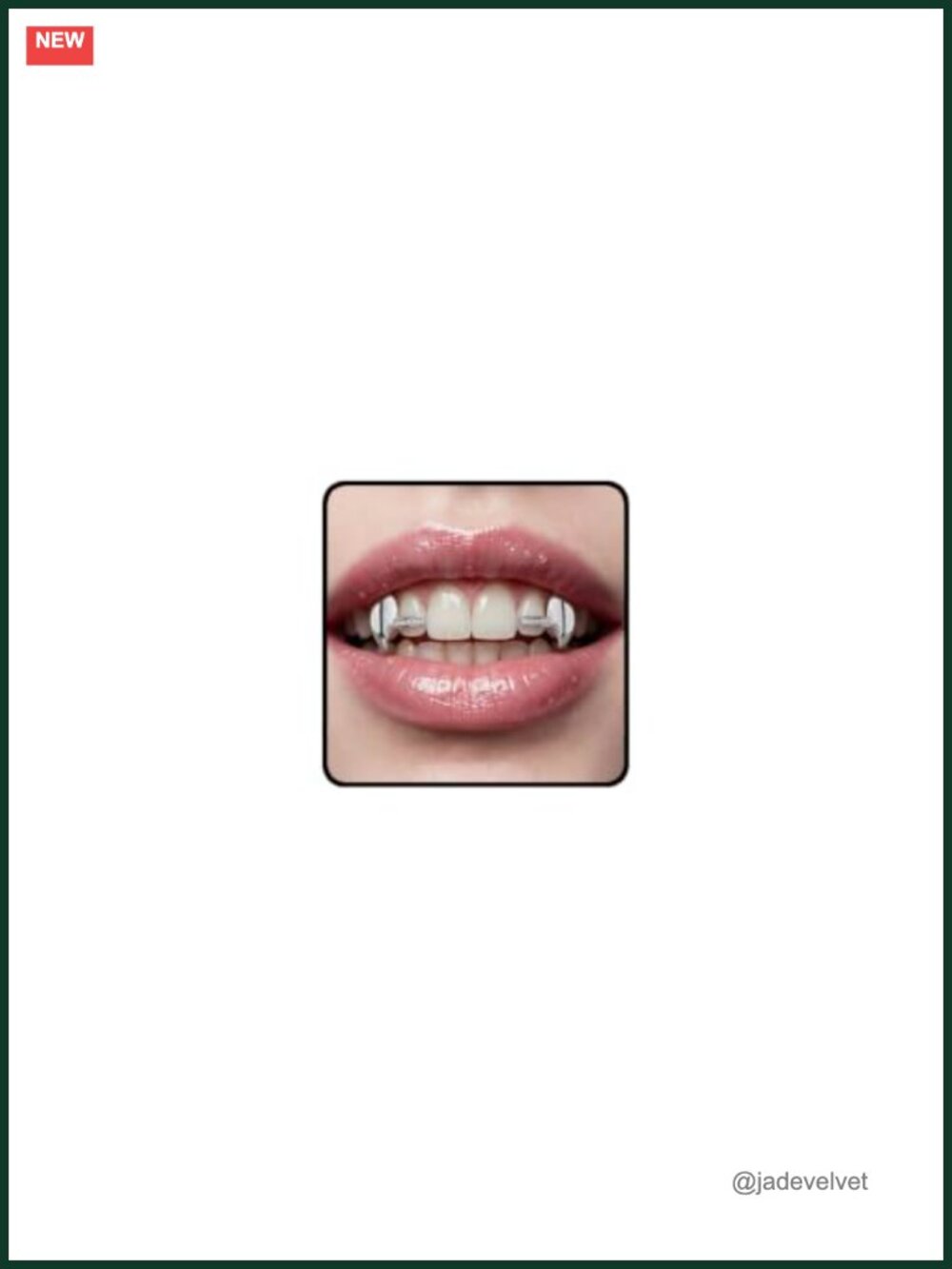 Vampire Teeth Grillz Copper Fang Caps Zircon Iced Out Custom Fit